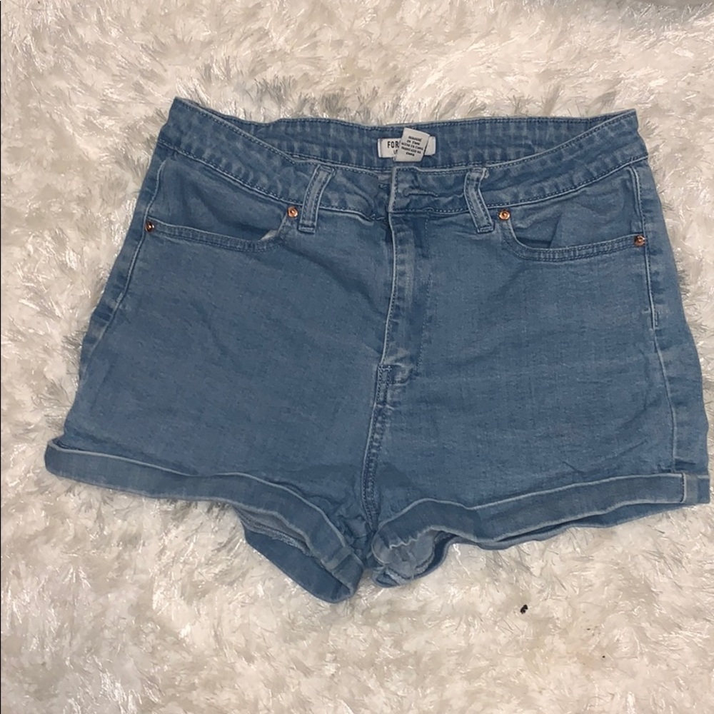 Forever 21 light wash shorts